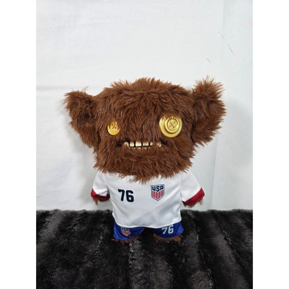 Fuggler Funny Ugly Monster Grumpy Grumps USA Soccer Edition Brown Plush 76